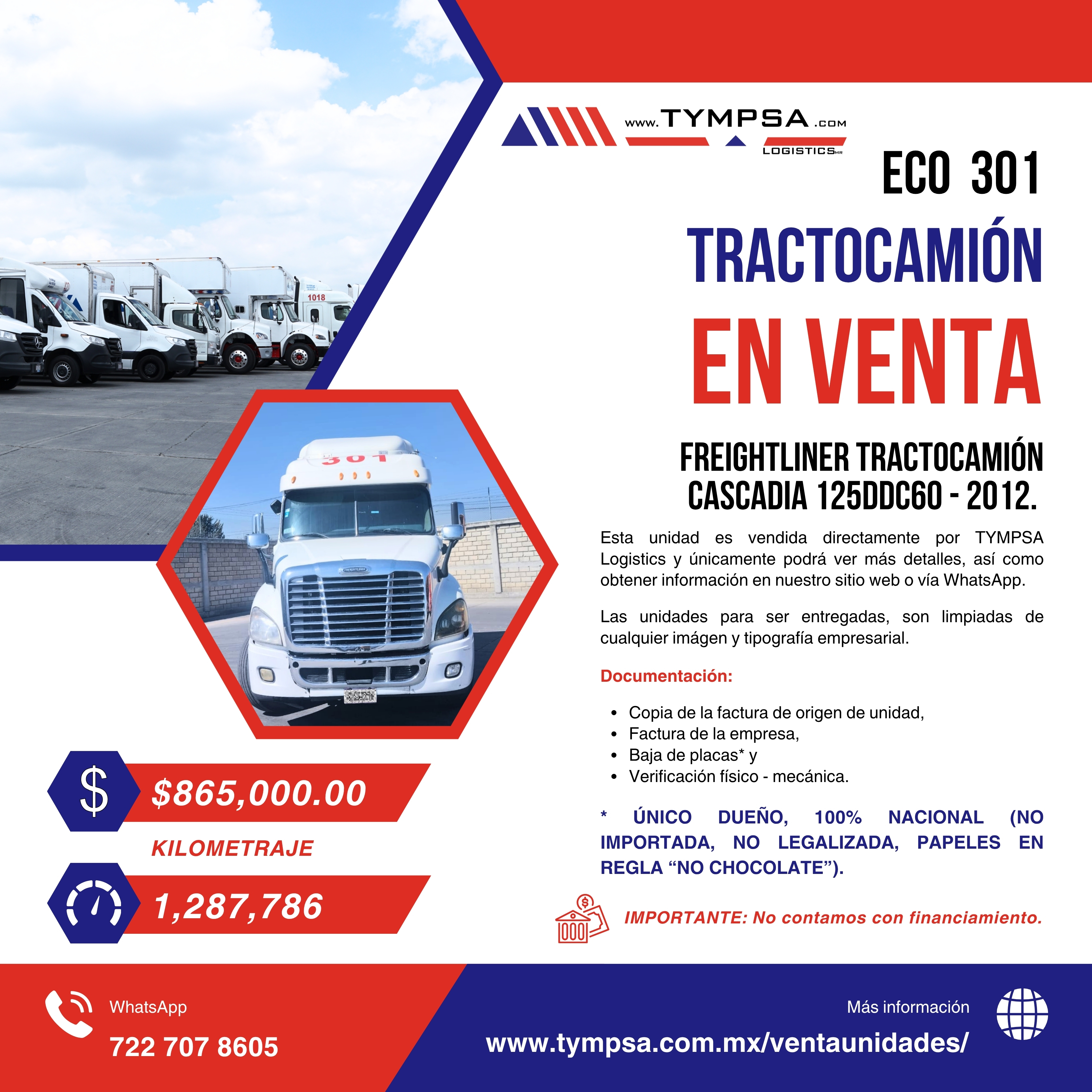 ECO 301 Freightliner CASCADIA 125DDC60 2012