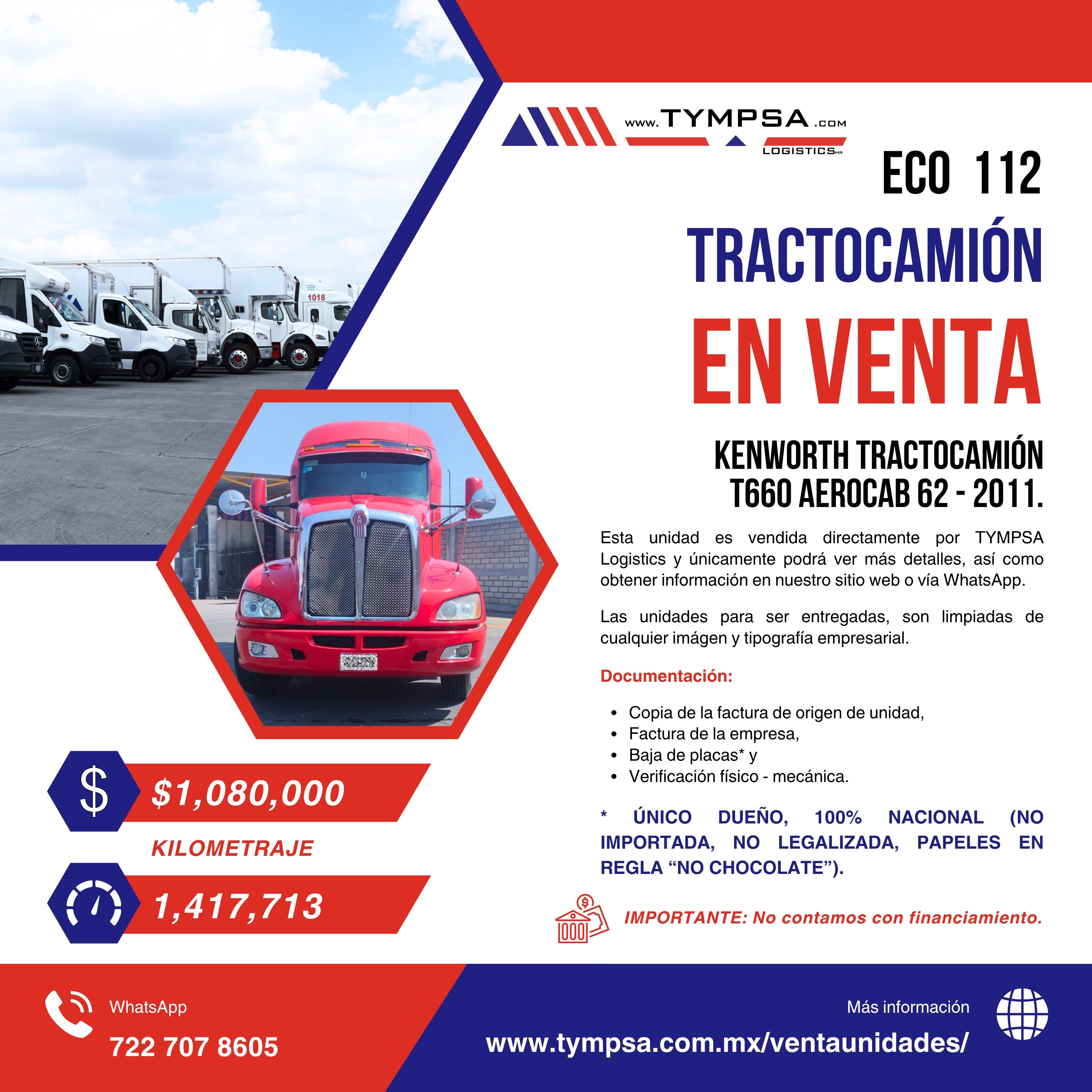 ECO 112 Kenworth T660 AEROCAB 62 2011