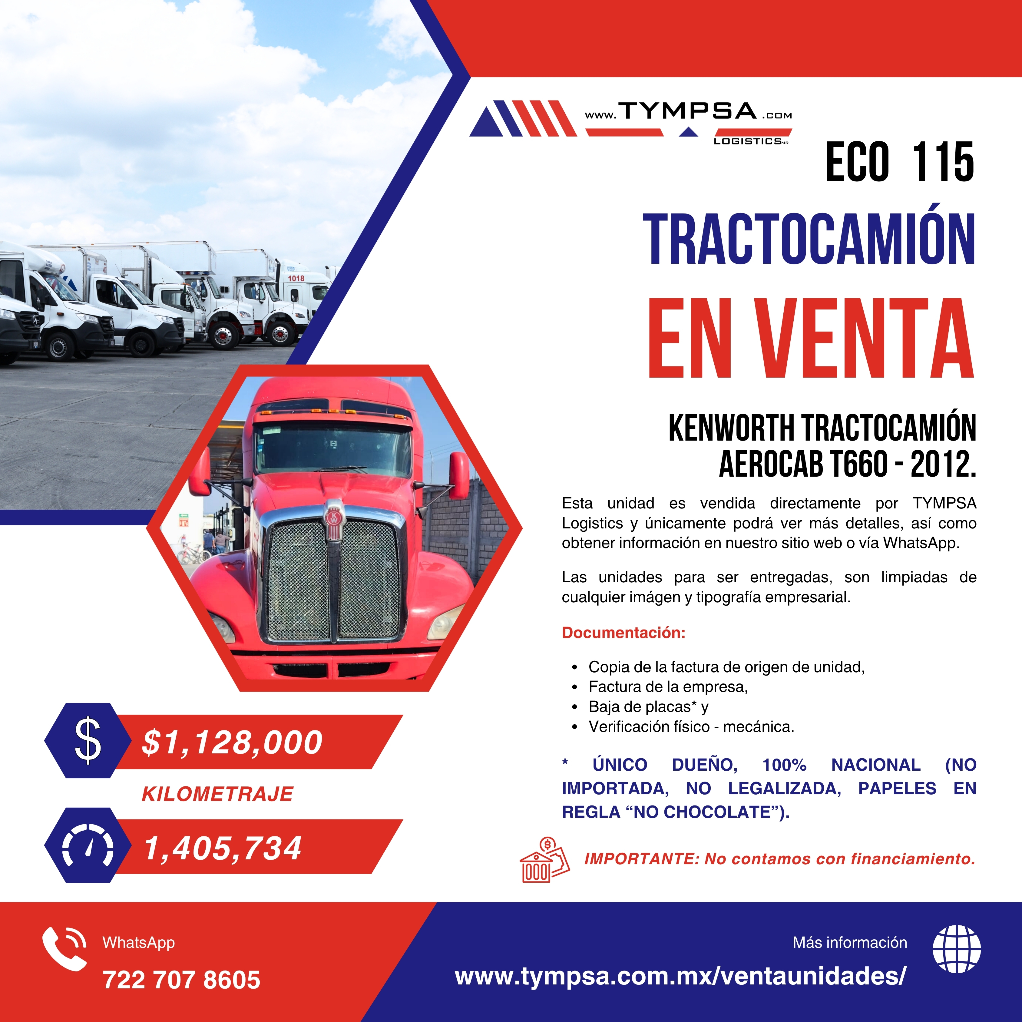 ECO 115 Kenworth AEROCAB T660 2012