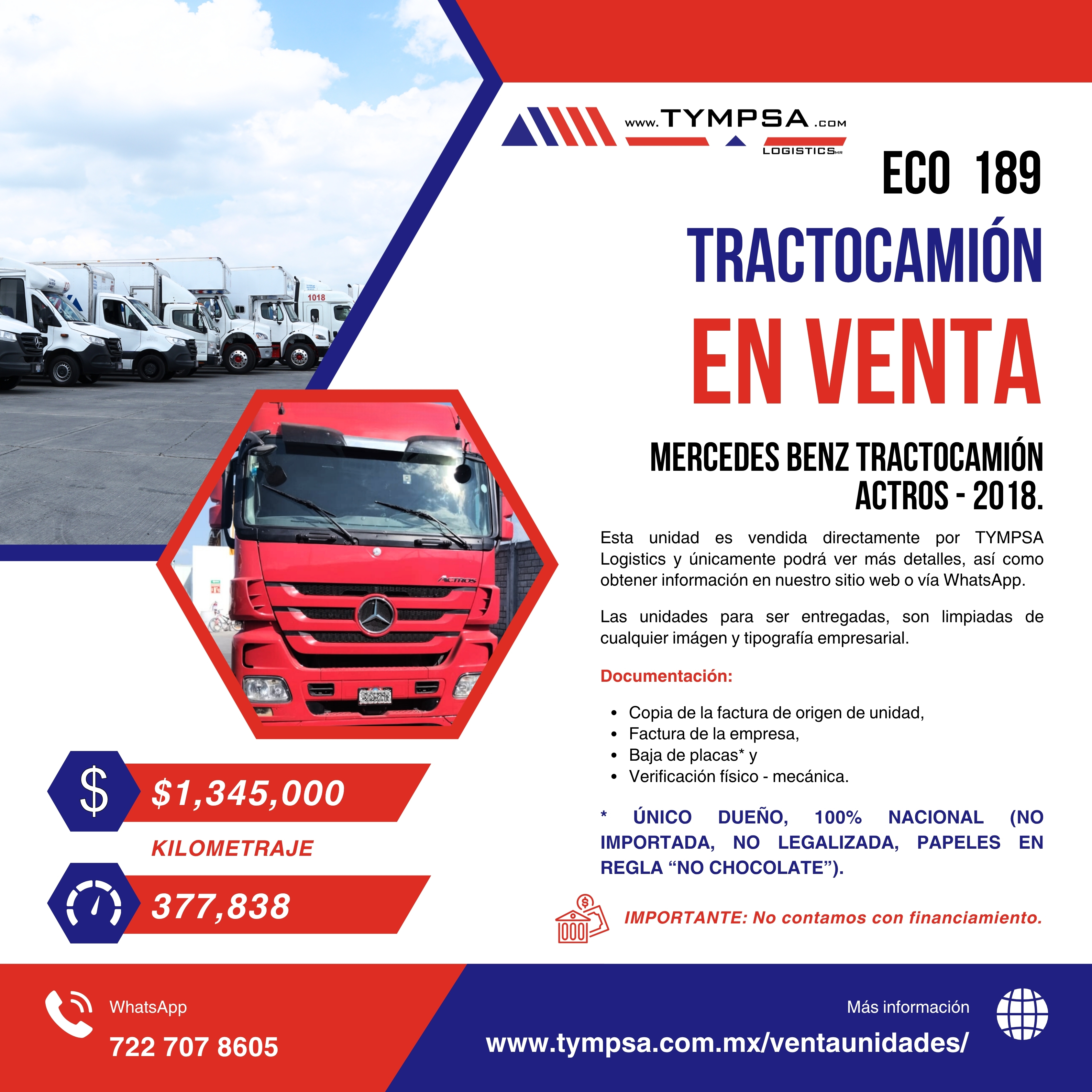 ECO 189 MERCEDES BENZ ACTROS - 2018