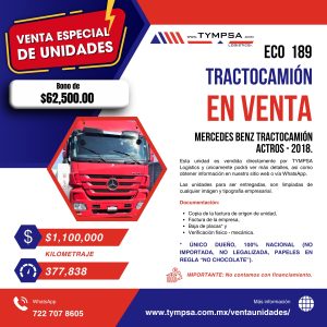 ECO 189 MERCEDES BENZ ACTROS - 2018