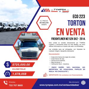 ECO 223 FREIGHTLINER M2 52K 6X2 - 2014