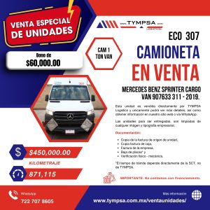 ECO 307 MERCEDES BENZ SPRINTER CARGO - 2019