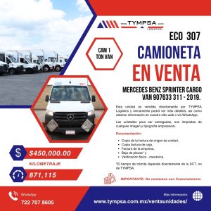 ECO 307 MERCEDES BENZ SPRINTER CARGO - 2019