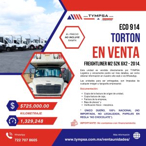 ECO 914 FREIGHTLINER M2 52K 6X2 - 2014