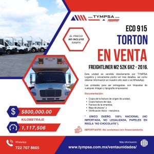 ECO 915 FREIGHTLINER M2 52K 6X2 - 2016