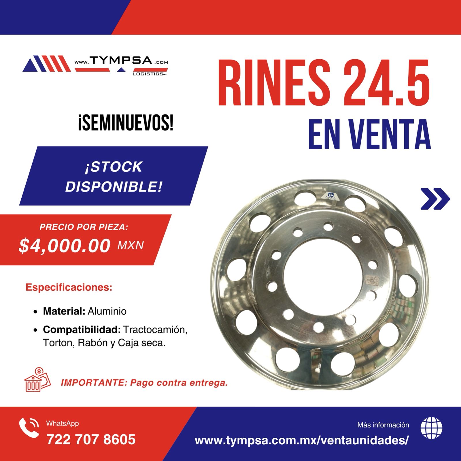 Rines seminuevos 24.5