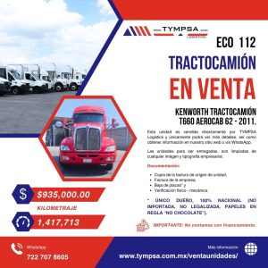 ECO 112 Kenworth T660 AEROCAB 62 2011