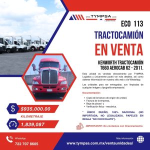 ECO 113 Kenworth T660 AEROCAB 62 2011