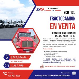 ECO 130 Kenworth T370 4X2 2 EJES 2015