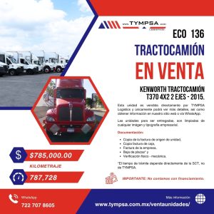 ECO 136 Kenworth T370 4X2 2 EJES 2015