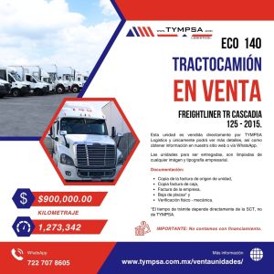 ECO 140 Freightliner TR CASCADIA 125 2015