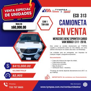 ECO 313 MERCEDES BENZ SPRINTER CARGO - 2018