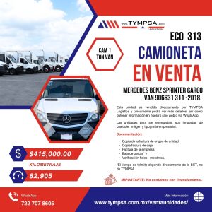 ECO 313 MERCEDES BENZ SPRINTER CARGO - 2018