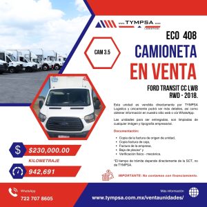 ECO 408 FORD TRANSIT CC LWB RWD - 2018