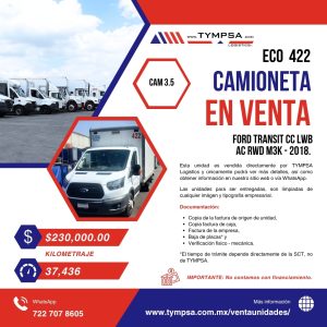 ECO 422 FORD TRANSIT CC LWB AC RWD M3K - 2018