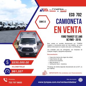 ECO 702 FORD TRANSIT CC LWB AC RWD - 2018